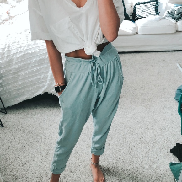 Free People Pants - Free People Movement Blue Yella Harlem Jogger